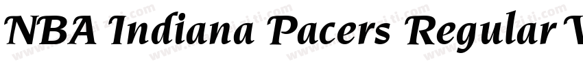 NBA Indiana Pacers Regular Version字体转换